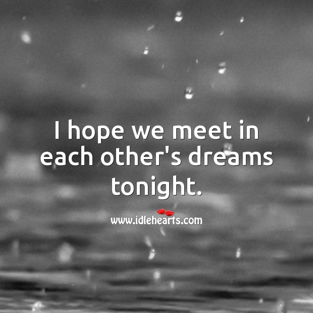 I hope we meet in each other’s dreams tonight. Good Night Quotes for Him Image