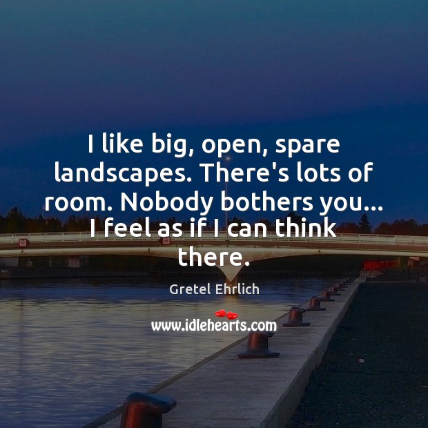 I like big, open, spare landscapes. There’s lots of room. Nobody bothers Image