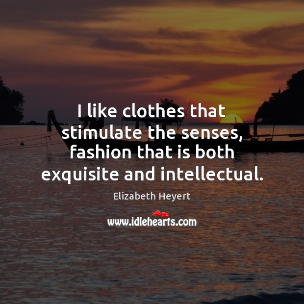 I like clothes that stimulate the senses, fashion that is both exquisite and intellectual. Image
