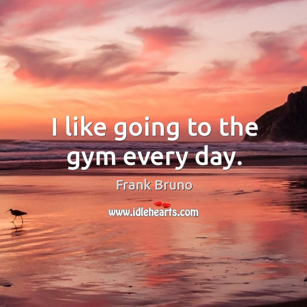I like going to the gym every day. Image