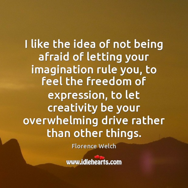 I like the idea of not being afraid of letting your imagination Image