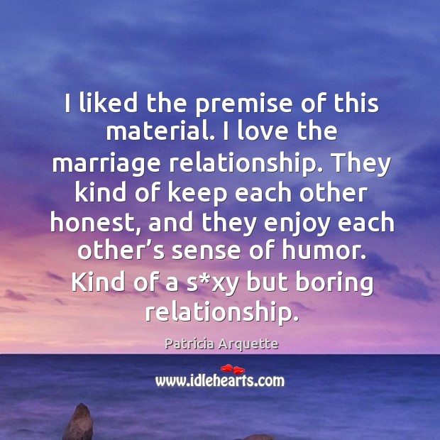 I liked the premise of this material. I love the marriage relationship. Image