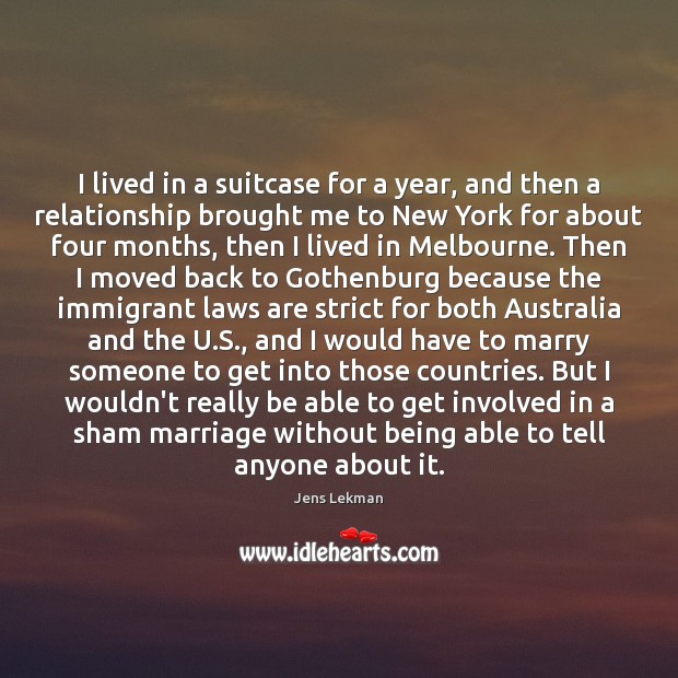 I lived in a suitcase for a year, and then a relationship Image