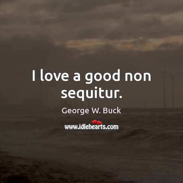 I love a good non sequitur. George W. Buck Picture Quote