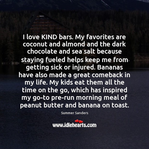 I love KIND bars. My favorites are coconut and almond and the Image
