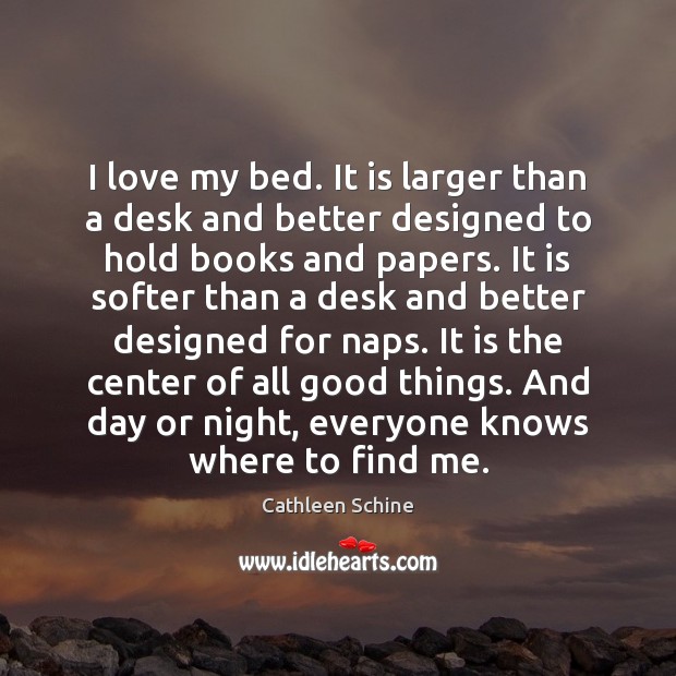 I love my bed. It is larger than a desk and better Image