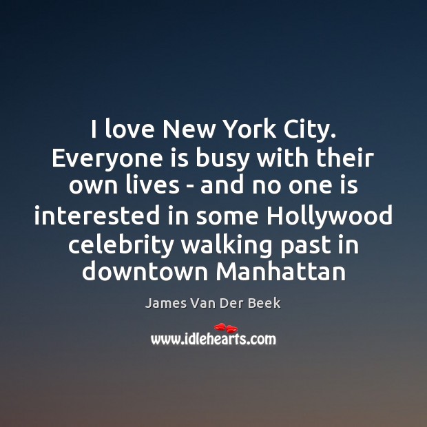 I love New York City. Everyone is busy with their own lives Image