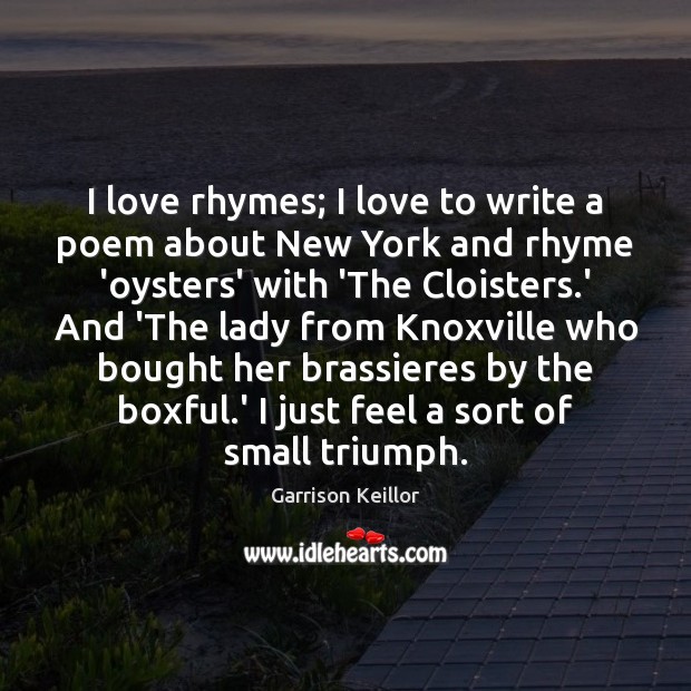 I love rhymes; I love to write a poem about New York Image