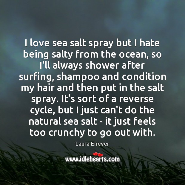 I love sea salt spray but I hate being salty from the Image