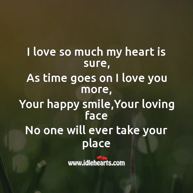 I love so much my heart is sure I Love You Quotes Image