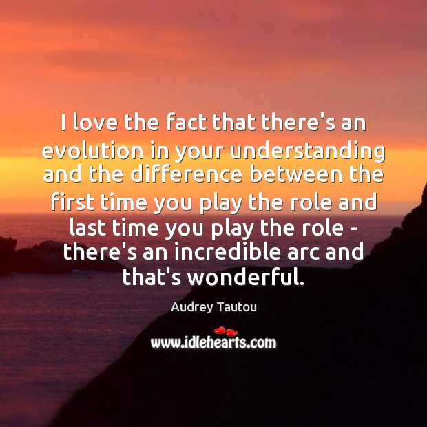 I love the fact that there’s an evolution in your understanding and Image
