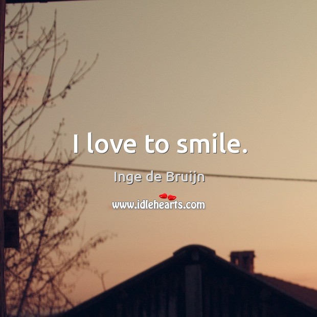 I love to smile. Image