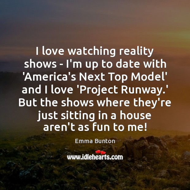I love watching reality shows – I’m up to date with ‘America’s Image
