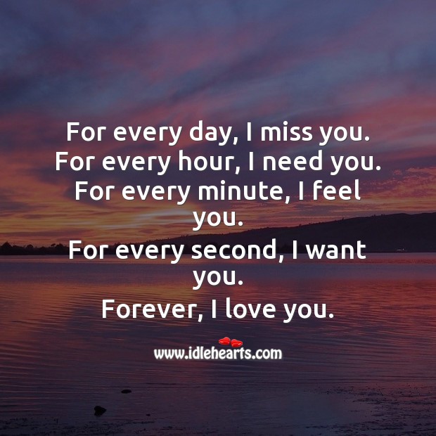 I love you forever and ever. Cute Love Quotes Image
