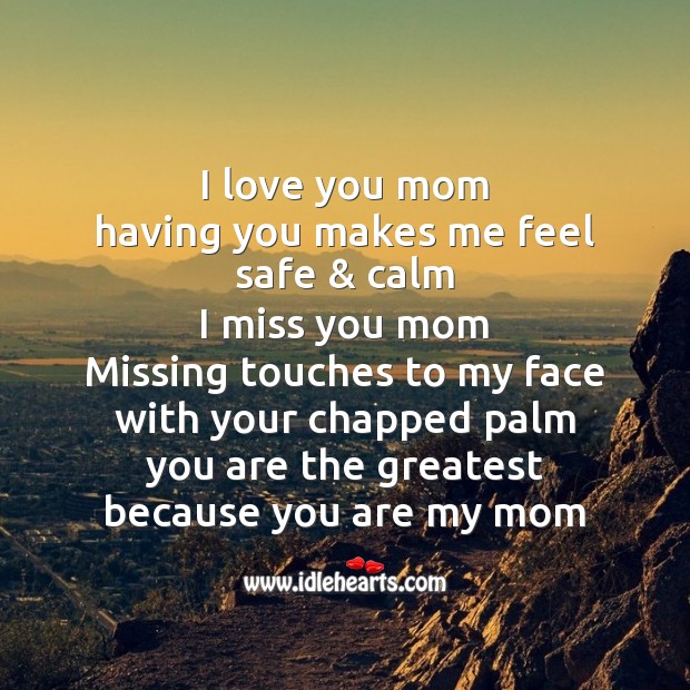 I love you mom I Love You Quotes Image