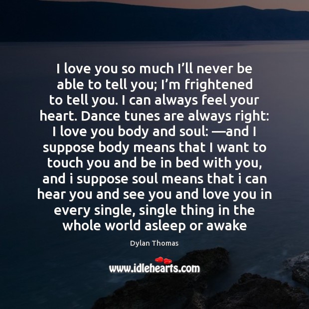I love you so much I’ll never be able to tell Love You So Much Quotes Image
