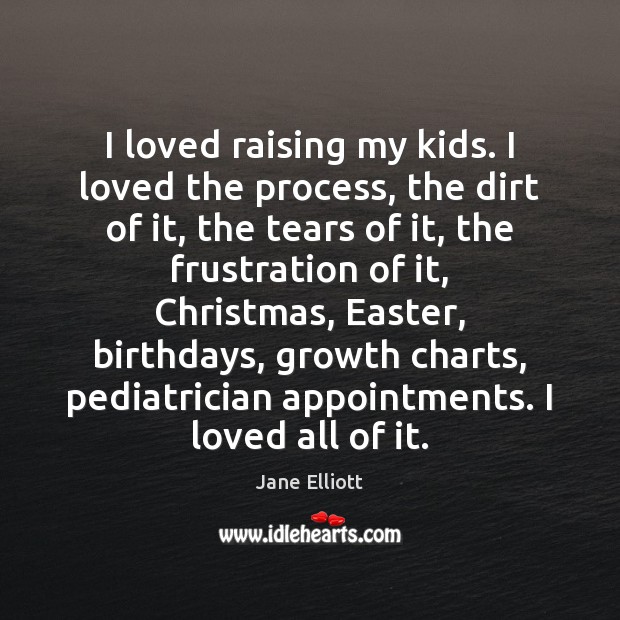I loved raising my kids. I loved the process, the dirt of Easter Quotes Image