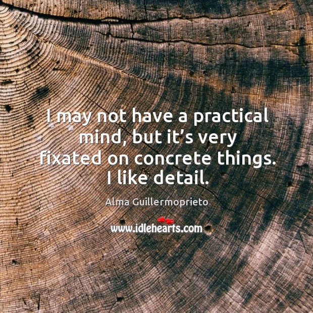 I may not have a practical mind Alma Guillermoprieto Picture Quote