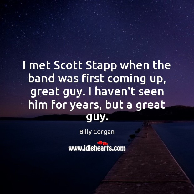 I met Scott Stapp when the band was first coming up, great Image