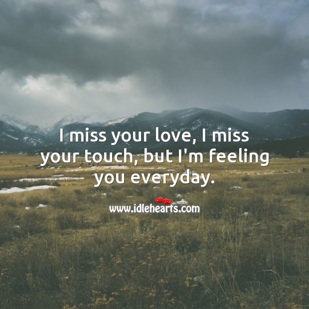 I miss your love, I miss your touch. Miss You Quotes Image