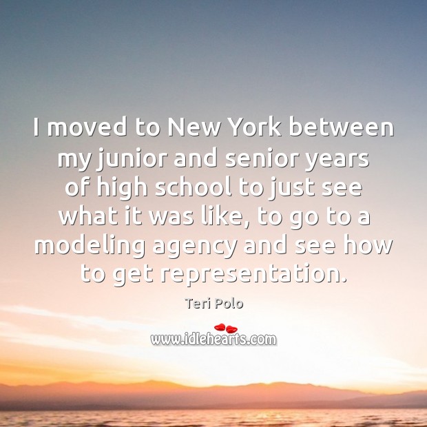 I moved to New York between my junior and senior years of Image