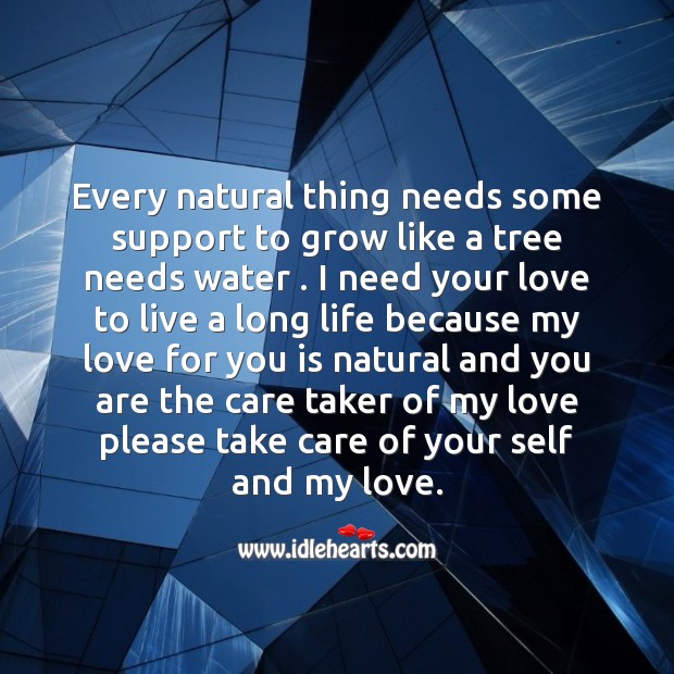 I need your love to live a long life Love Messages Image