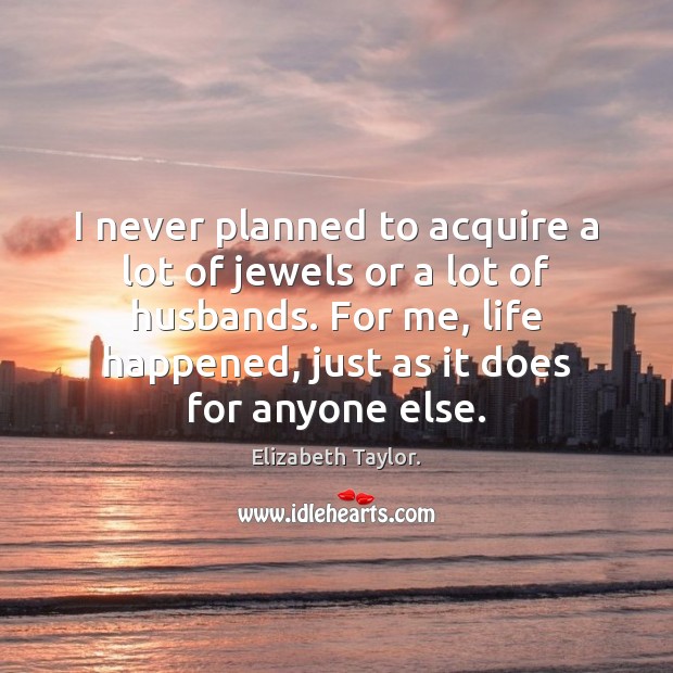 I never planned to acquire a lot of jewels or a lot Elizabeth Taylor. Picture Quote