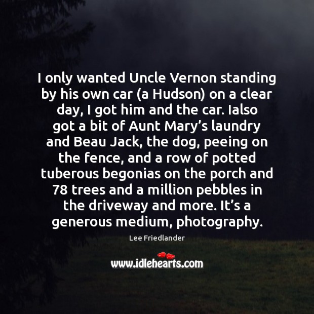 I only wanted Uncle Vernon standing by his own car (a Hudson) Image