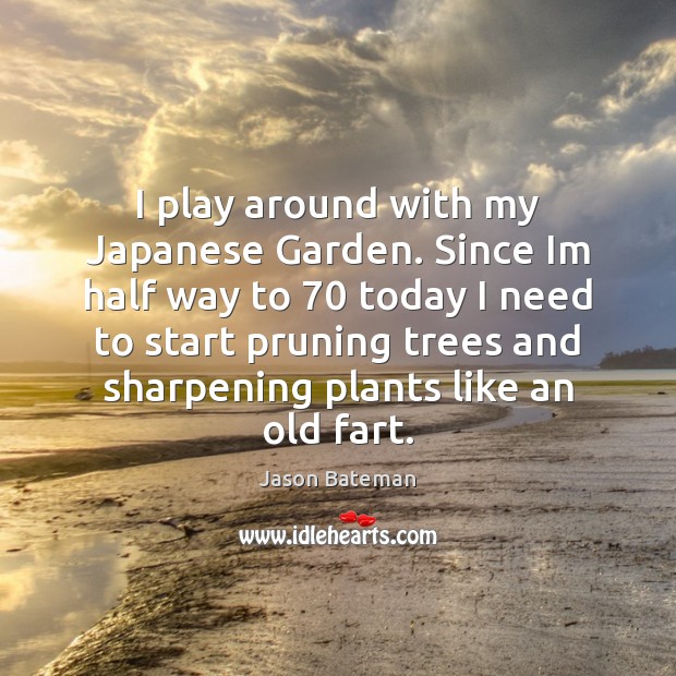 I play around with my Japanese Garden. Since Im half way to 70 Image