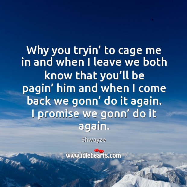 I promise we gonn’ do it again. Promise Quotes Image