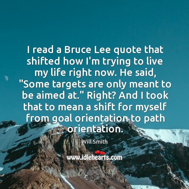 I read a Bruce Lee quote that shifted how I’m trying to Image