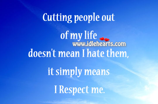 Cutting people out of my life Image