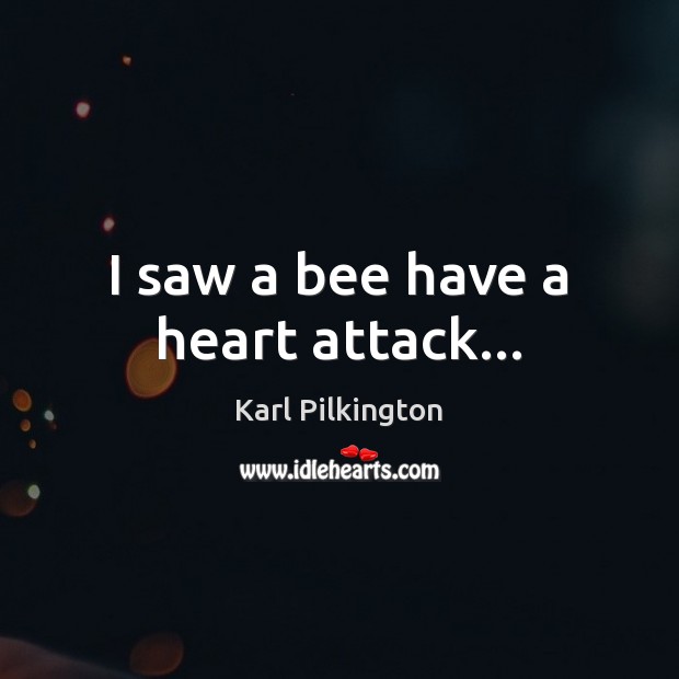 I saw a bee have a heart attack… Image