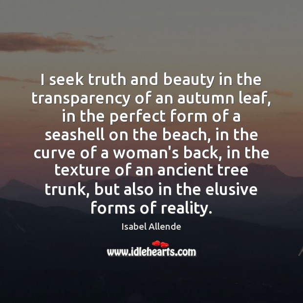 I seek truth and beauty in the transparency of an autumn leaf, Image