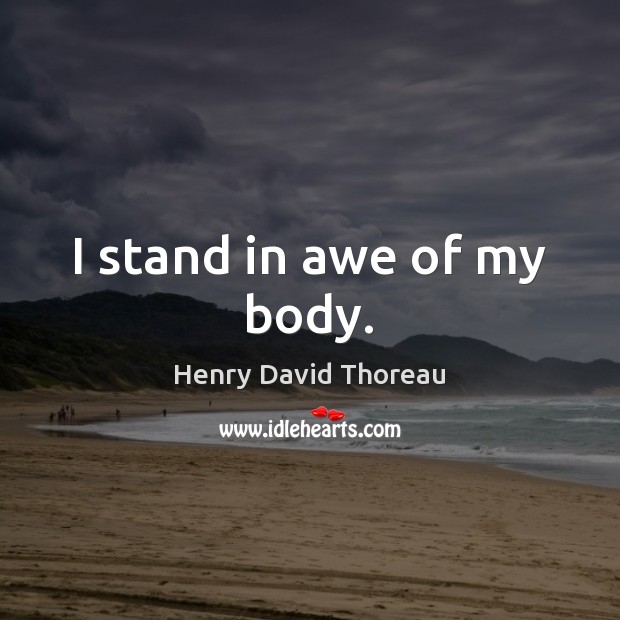 I stand in awe of my body. Image
