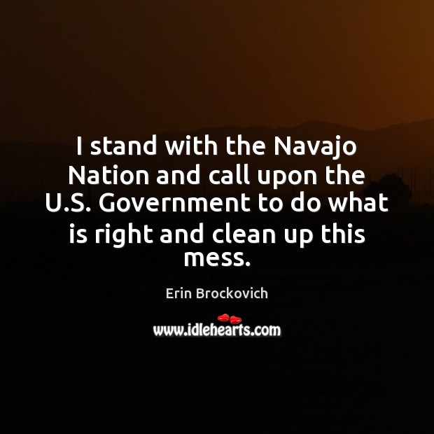 I stand with the Navajo Nation and call upon the U.S. Image