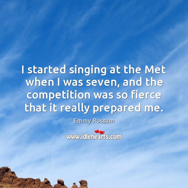 I started singing at the Met when I was seven, and the Image