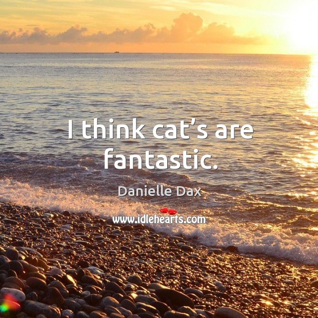 I think cat’s are fantastic. Danielle Dax Picture Quote