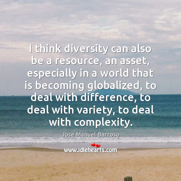 I think diversity can also be a resource, an asset, especially in Image