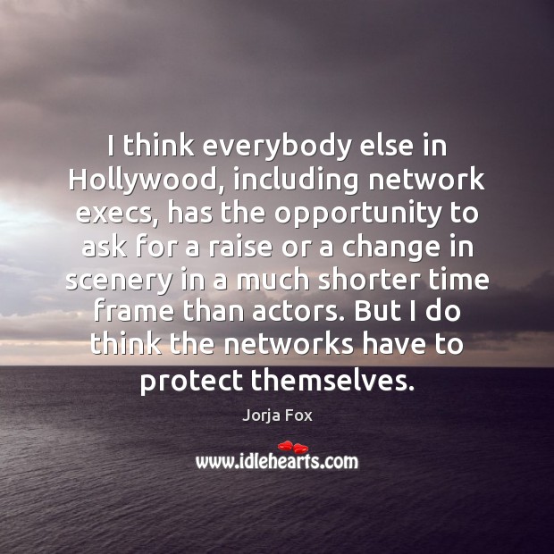 I think everybody else in Hollywood, including network execs, has the opportunity Jorja Fox Picture Quote