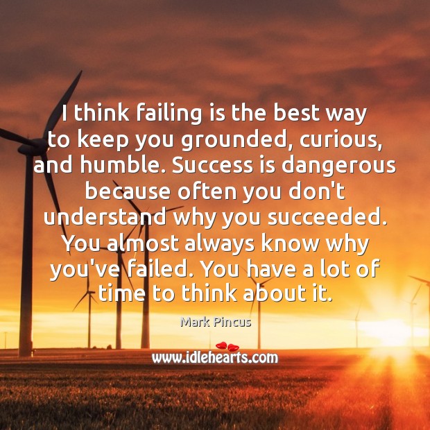 I think failing is the best way to keep you grounded, curious, Image