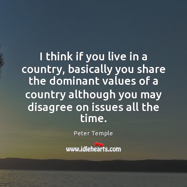 I think if you live in a country, basically you share the Image
