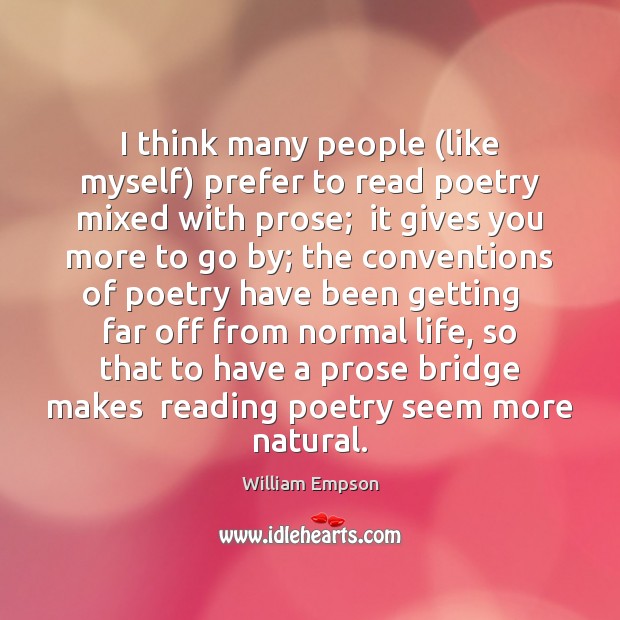 I think many people (like myself) prefer to read poetry mixed with Image
