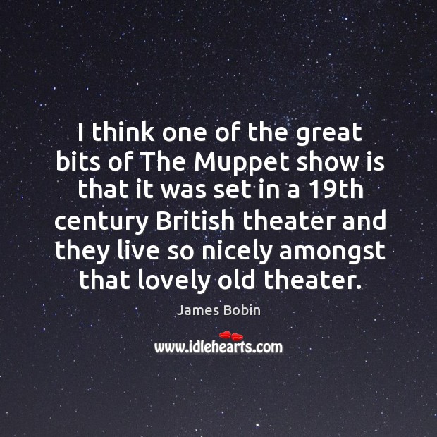 I think one of the great bits of The Muppet show is James Bobin Picture Quote