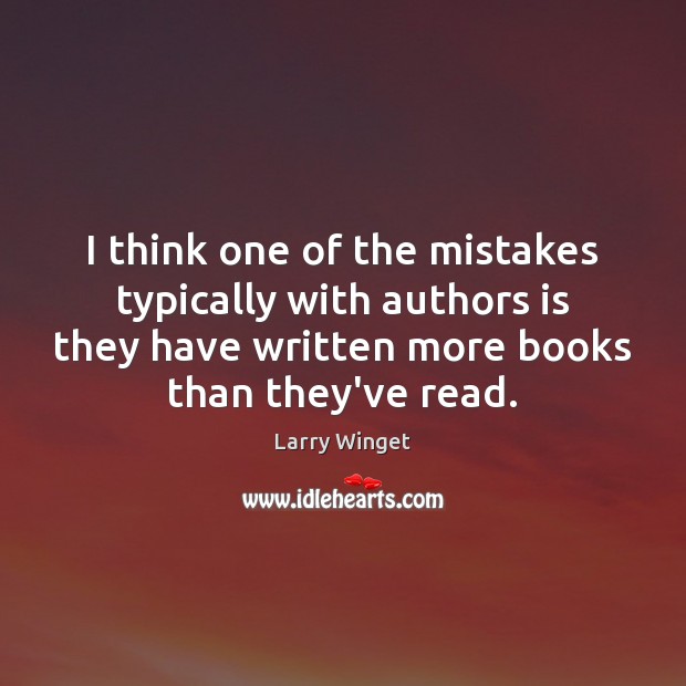 I think one of the mistakes typically with authors is they have Image