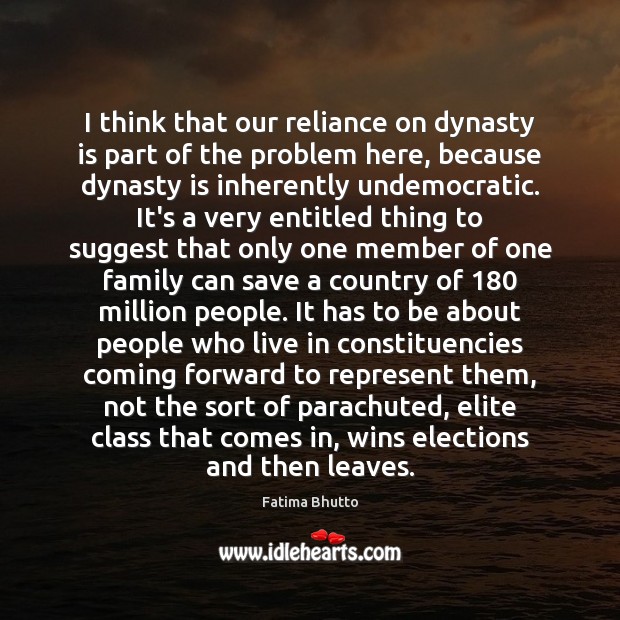 I think that our reliance on dynasty is part of the problem Image