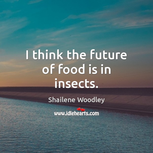 I think the future of food is in insects. Shailene Woodley Picture Quote