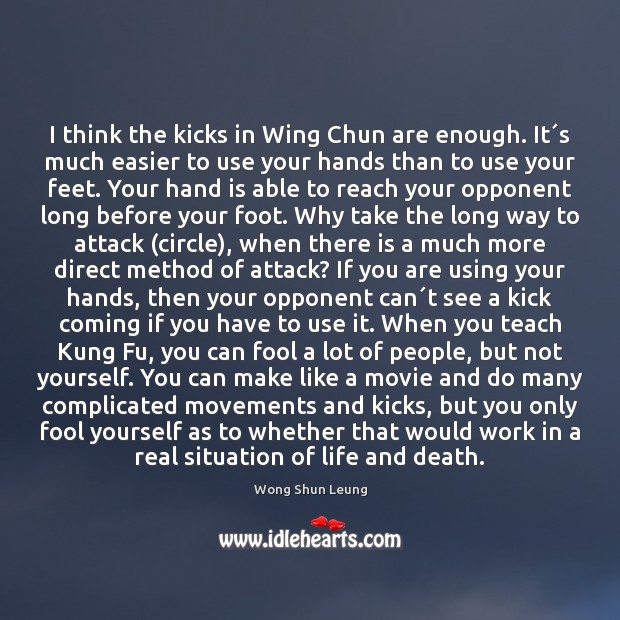 I think the kicks in Wing Chun are enough. It´s much Image