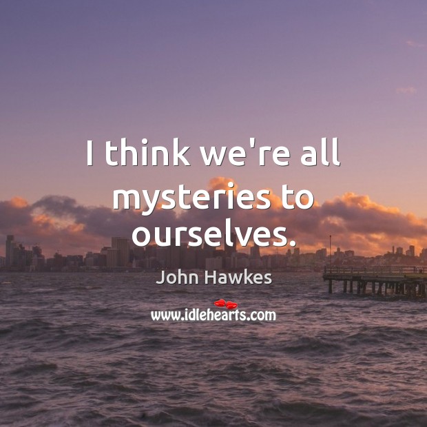 I think we’re all mysteries to ourselves. John Hawkes Picture Quote