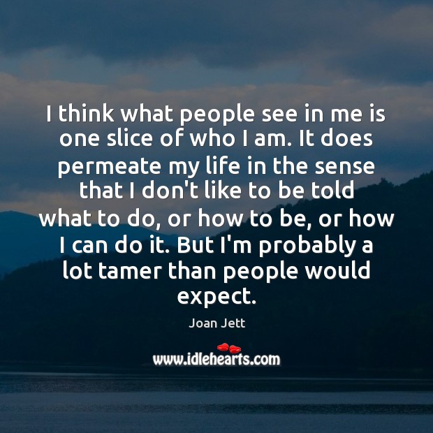 I think what people see in me is one slice of who Image